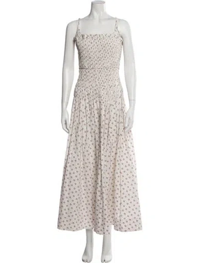 Pre-owned Rebecca Taylor Floral Print Long Dress In Purple