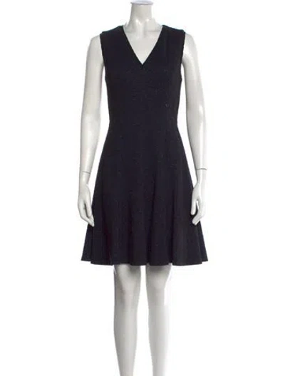Pre-owned Rebecca Taylor Floral Print Mini Dress In Black