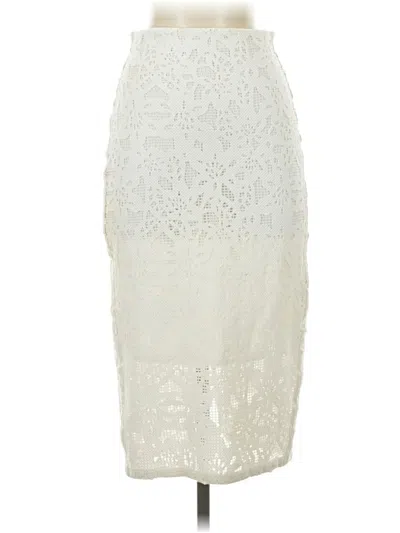 Pre-owned Rebecca Taylor Formal Skirt In Silver