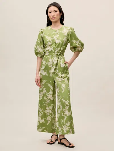 Rebecca Taylor Gab Fleur Jumpsuit In Green