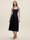 Rebecca Taylor Gabrielle Denim Dress In Deep Sea Wash