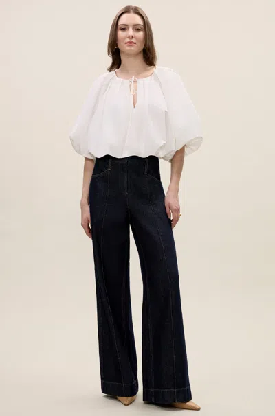 Rebecca Taylor Gabrielle Denim Pant In Deep Sea Wash