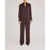 Rebecca Taylor Gianna Blouse In Raisin