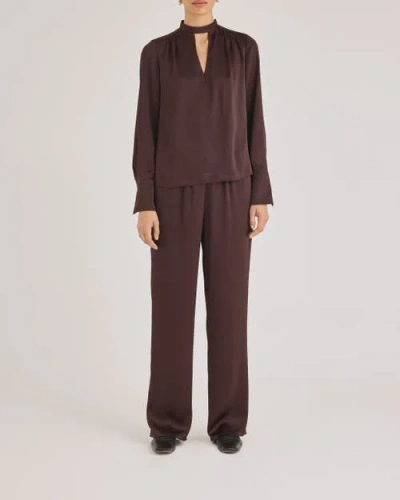 Rebecca Taylor Gianna Pant In Raisin
