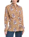 Rebecca Taylor Gingham Daisy Shirt In Multi