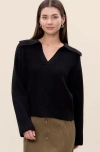 Rebecca Taylor Giselle Knit Sweater In Black