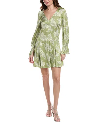 Rebecca Taylor Godet Mini Dress In Green