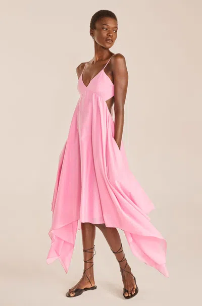 Rebecca Taylor Handkerchief Dress In Pink