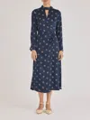 Rebecca Taylor Hazy Dot Dress In Blue