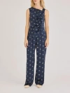 Rebecca Taylor Hazy Dot Pant In Navy Combo