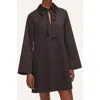 Rebecca Taylor Heavy Cotton Shirt Dress In Black