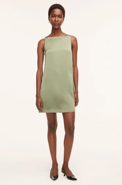 Rebecca Taylor Heavy Satin Shift Dress In Foliage