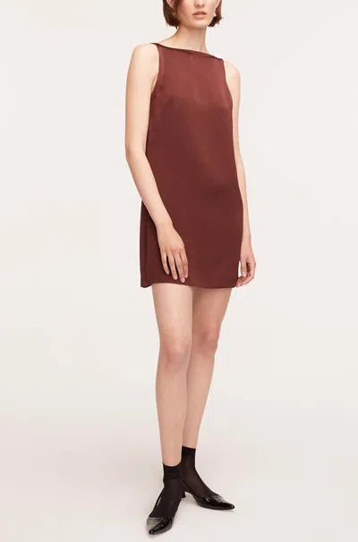 Rebecca Taylor Heavy Satin Shift Dress In Green