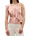 Rebecca Taylor Hollis Satin Tank In Rouge In Pink