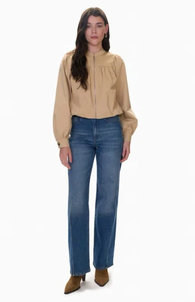 Rebecca Taylor Isabel Bubble Jacket In Brown