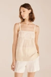 Rebecca Taylor Lace Patch Camisole In Tapioca