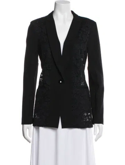 Pre-owned Rebecca Taylor Lace Pattern Blazer In Blue
