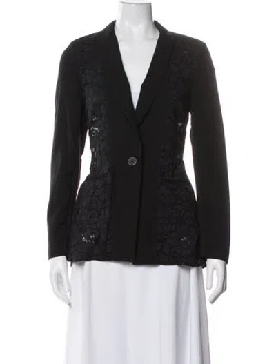 Pre-owned Rebecca Taylor Lace Pattern Blazer In Gray