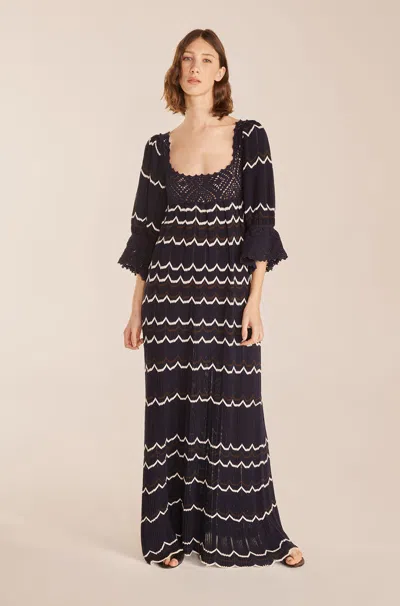 Rebecca Taylor Lace Sweater Dress In Blue