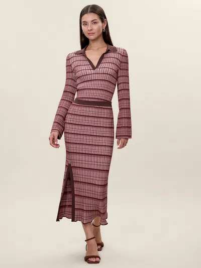 Rebecca Taylor Laine Sweater Skirt In Brown