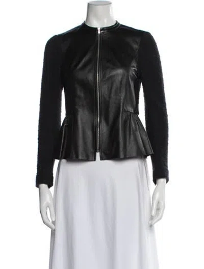 Pre-owned Rebecca Taylor Lamb Leather Jacket In Black