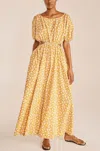 Rebecca Taylor Lattice Fleur Poplin Jumpsuit In Yellow