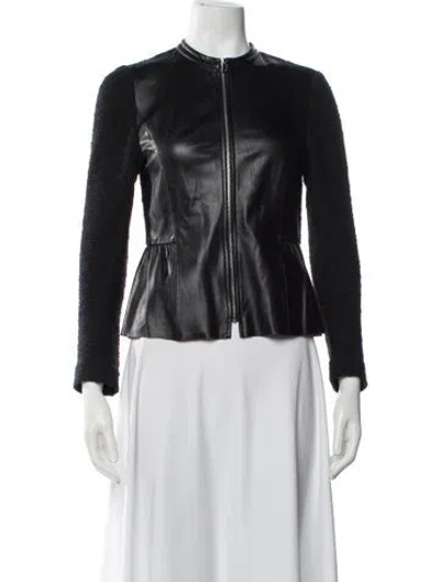 Pre-owned Rebecca Taylor Leather Biker Jacket In Black