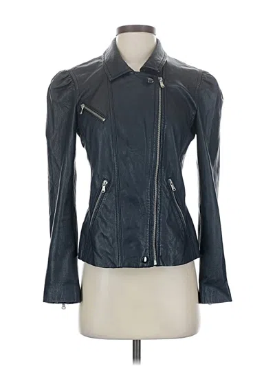 Pre-owned Rebecca Taylor Leather Jacket In Blue
