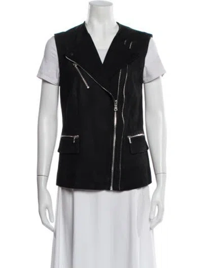 Pre-owned Rebecca Taylor Leather Vest In Black