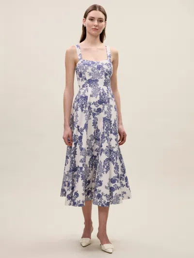Rebecca Taylor Lena Shine Dress In Ivory Toile Combo
