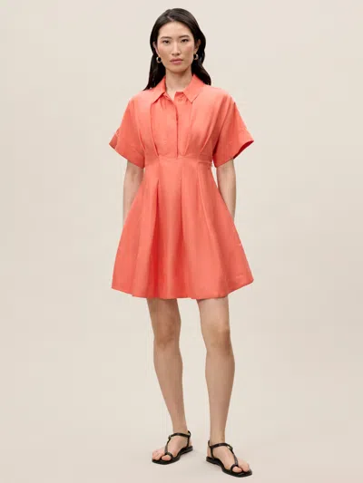 Rebecca Taylor Lena Shine Dress In Orange