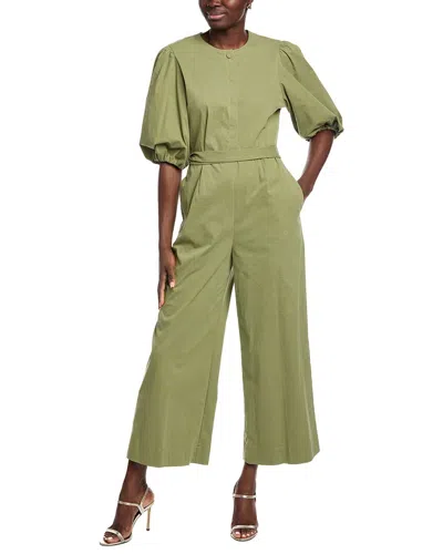 Rebecca Taylor Lightweight Trench Jumpsuit In Green