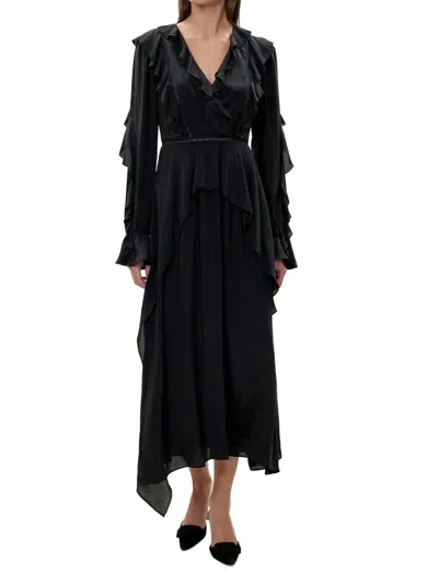 Rebecca Taylor Lilith Midi Dress In Black