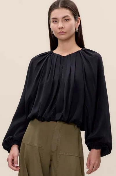 Rebecca Taylor Lillith Bubble Top In Black