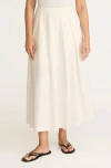 Rebecca Taylor Linen Cotton Ottoman Skirt In Off White