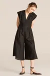 Rebecca Taylor Linen Jumpsuit In Black