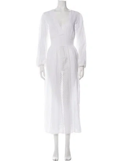Pre-owned Rebecca Taylor Linen Long Dress In Blue
