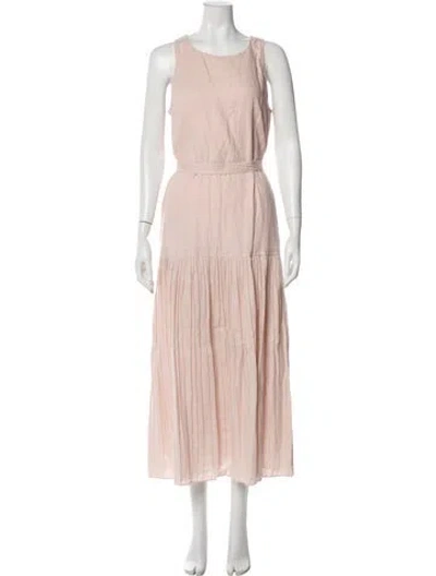 Pre-owned Rebecca Taylor Linen Long Dress In Pink