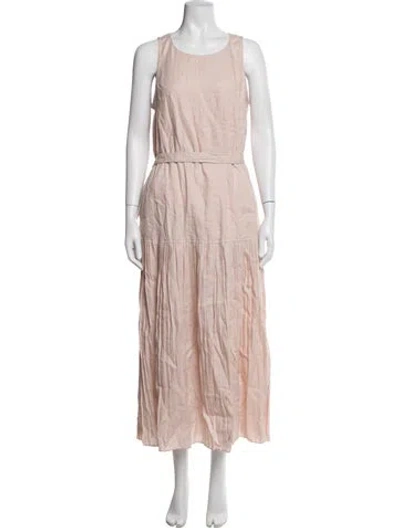 Pre-owned Rebecca Taylor Linen Long Dress In Pink