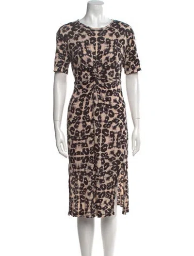 Pre-owned Rebecca Taylor Linen Midi Length Dress In Neutral