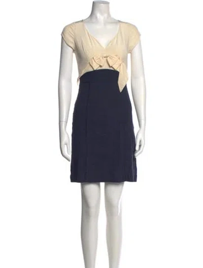 Pre-owned Rebecca Taylor Linen Mini Dress In Gray