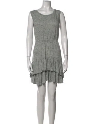 Pre-owned Rebecca Taylor Linen Mini Dress In Grey