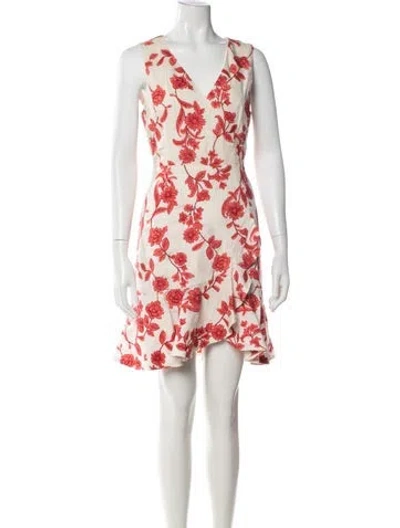 Pre-owned Rebecca Taylor Linen Mini Dress In Multicolor