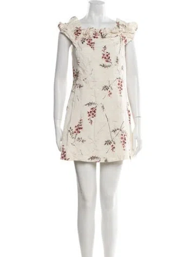 Pre-owned Rebecca Taylor Linen Mini Dress In Neutral