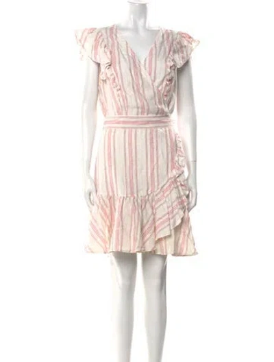 Pre-owned Rebecca Taylor Linen Mini Dress In Neutral