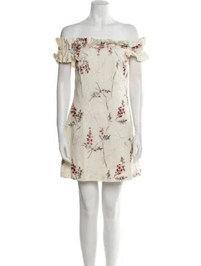 Pre-owned Rebecca Taylor Linen Mini Dress In Neutral