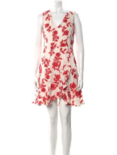 Pre-owned Rebecca Taylor Linen Mini Dress In Neutral