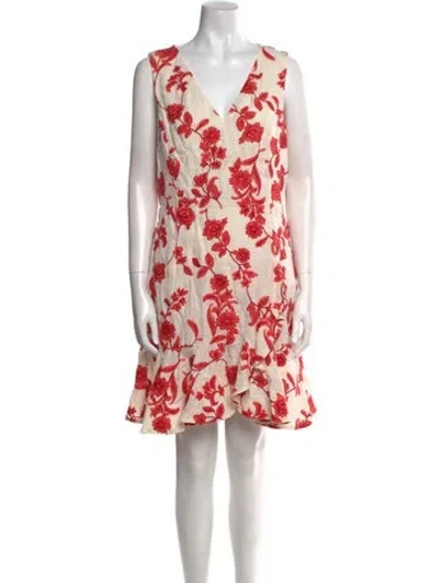 Pre-owned Rebecca Taylor Linen Mini Dress In Neutral