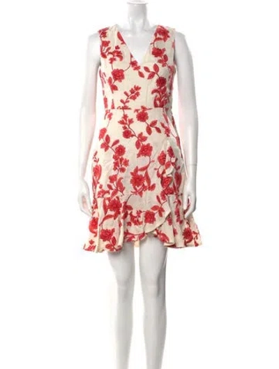Pre-owned Rebecca Taylor Linen Mini Dress In Neutral