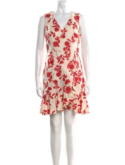 Pre-owned Rebecca Taylor Linen Mini Dress In Neutral